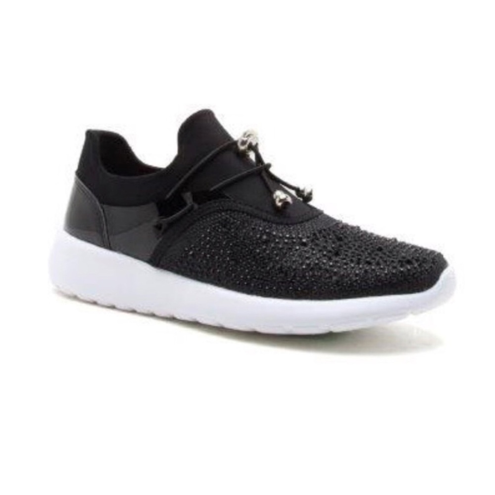 Black bedazzle sneakers